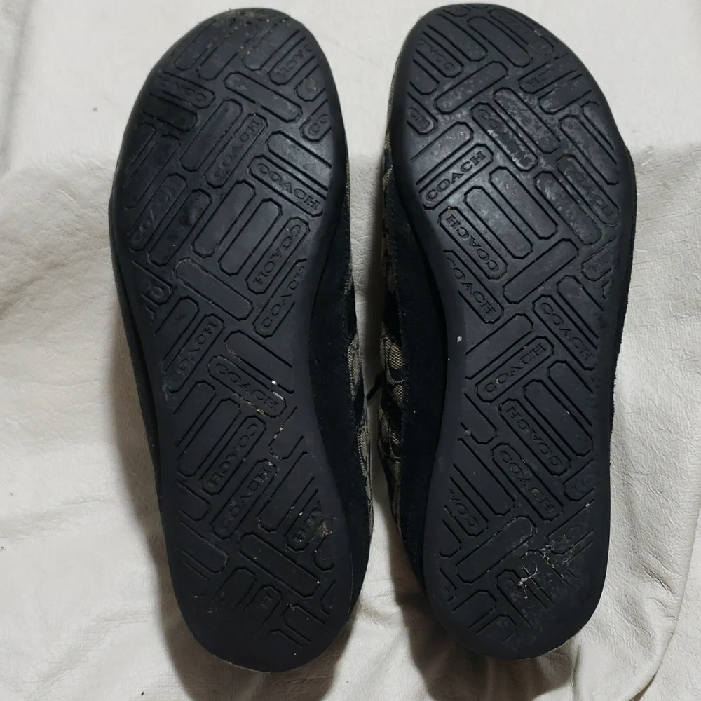 Coach Tania Monogram Canvas and Suede Sneakers - Picture 3 of 5